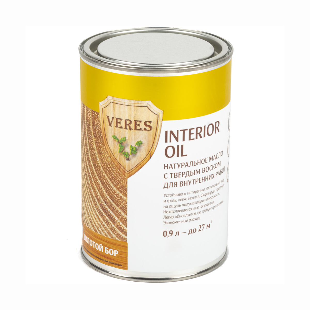 Верес масло для внутр. работ  "oil interior" №17 золотой бор  0,9 л (1/6) "veres"