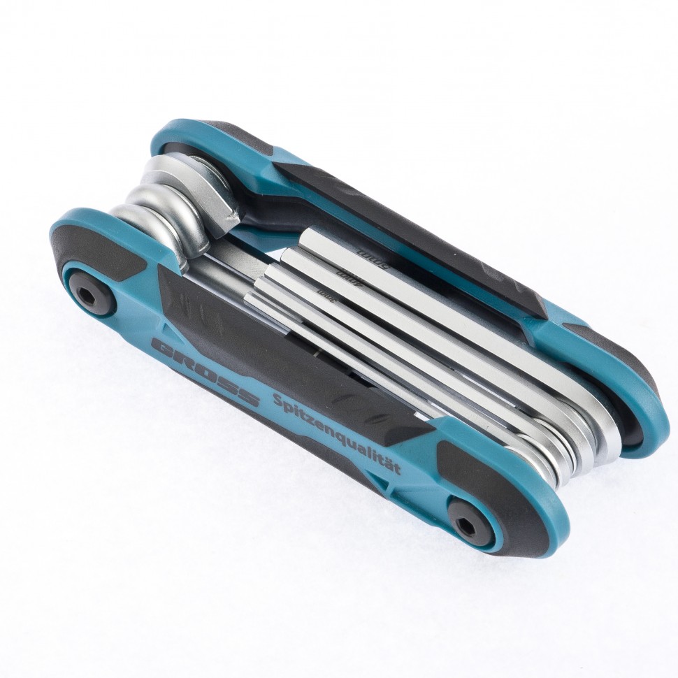 Набор ключей имбусовых универсальный, складные, 8 шт, CrV Gross (16414)