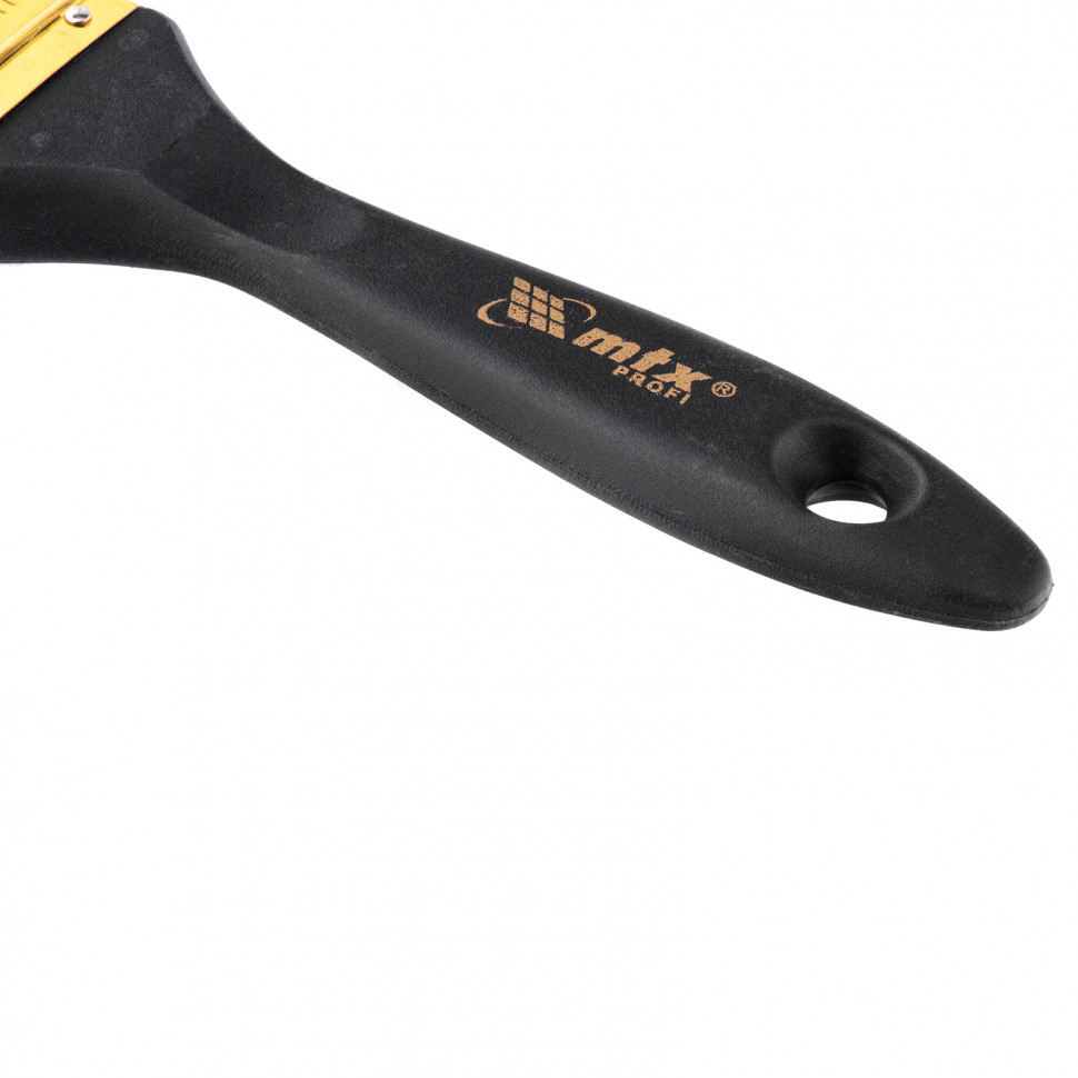 Кисть плоская "Профи" 1.5", натуральная щетина, пластмассовая ручка MTX (83161)