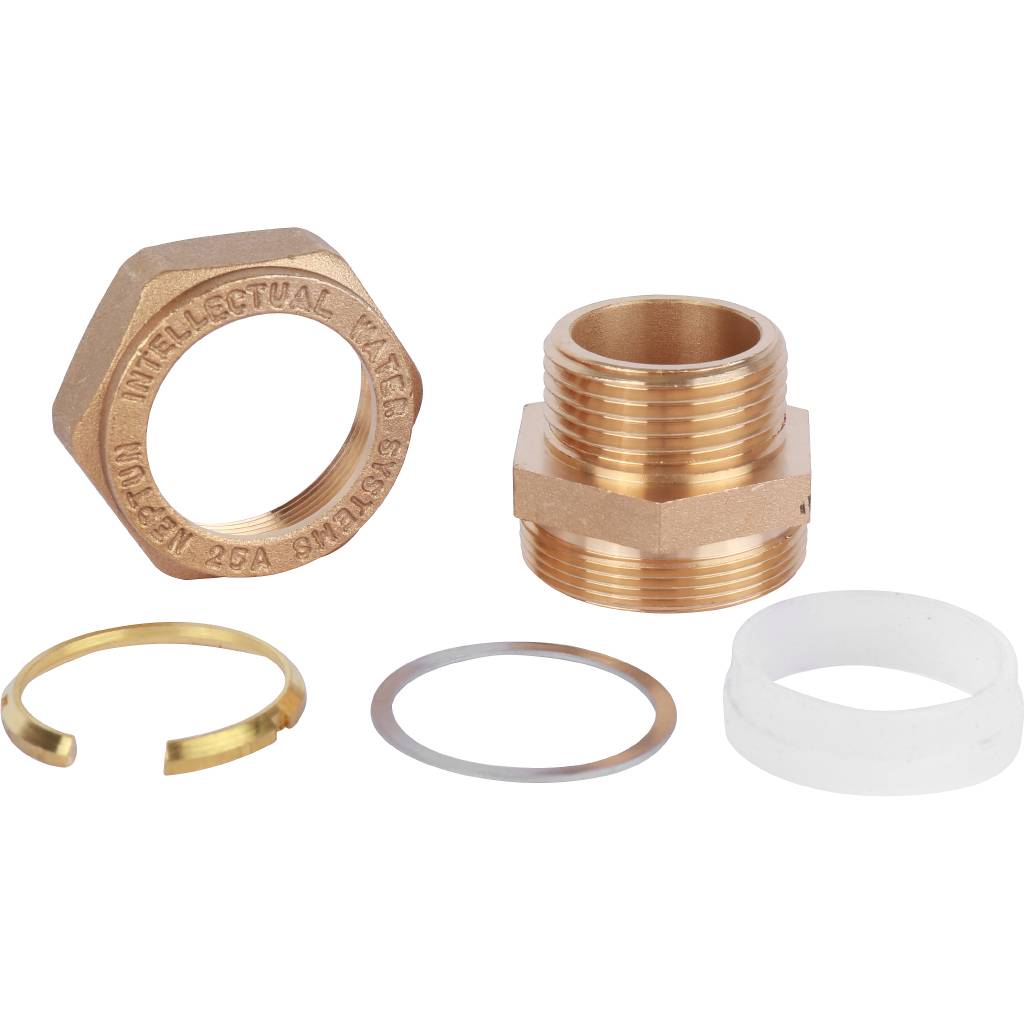 Муфта обжимная (НР) 25 х 1" для стальных гофрированных труб Neptun (Stahlmann)