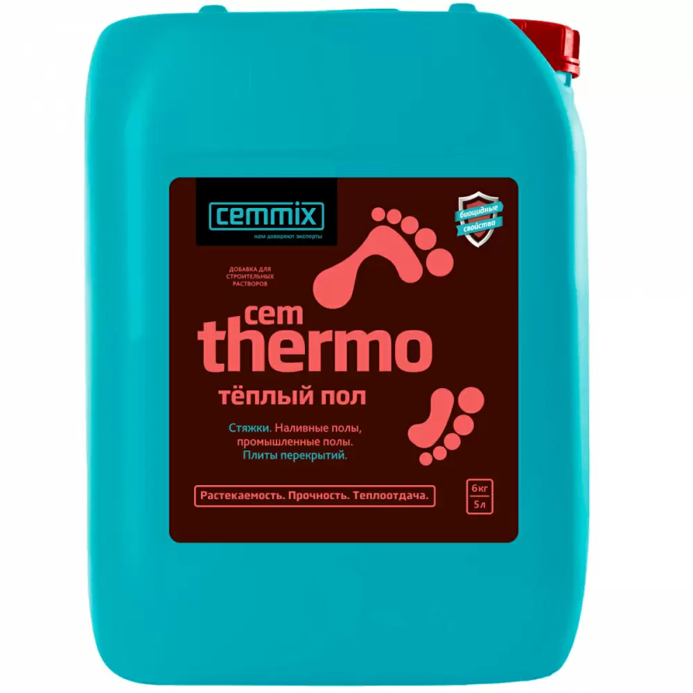 Cemmix CemThermo добавка для теплых полов пластифицирующая и упрочняющая (5л)