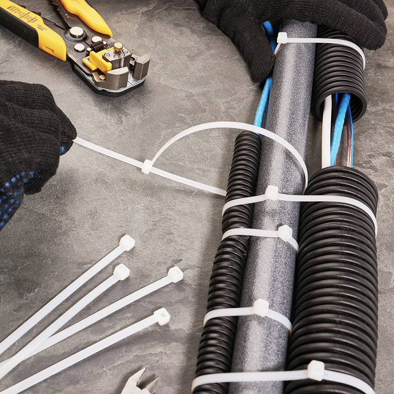 Хомуты нейлон 7,6 х 500 мм (набор 100 шт.), белые (1/5/25) "rexant" 07-0502