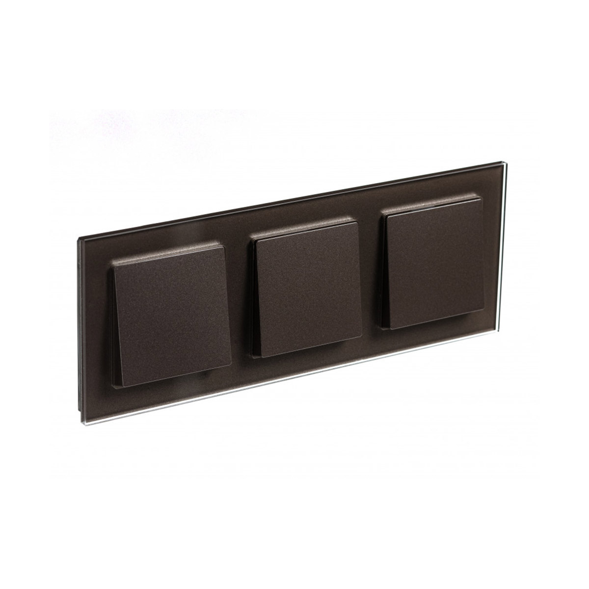 Рамка "atlasdesign nature" 3-х местн. универс., стекло, мокко (1/6/12) "schneider"