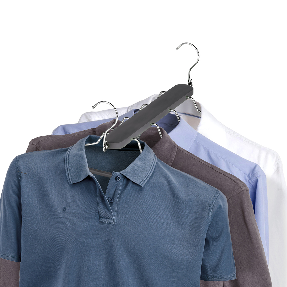 Вешалка-трансформер "japanese" 4-х уровневая, серая (1/24) "valiant" jb-18082