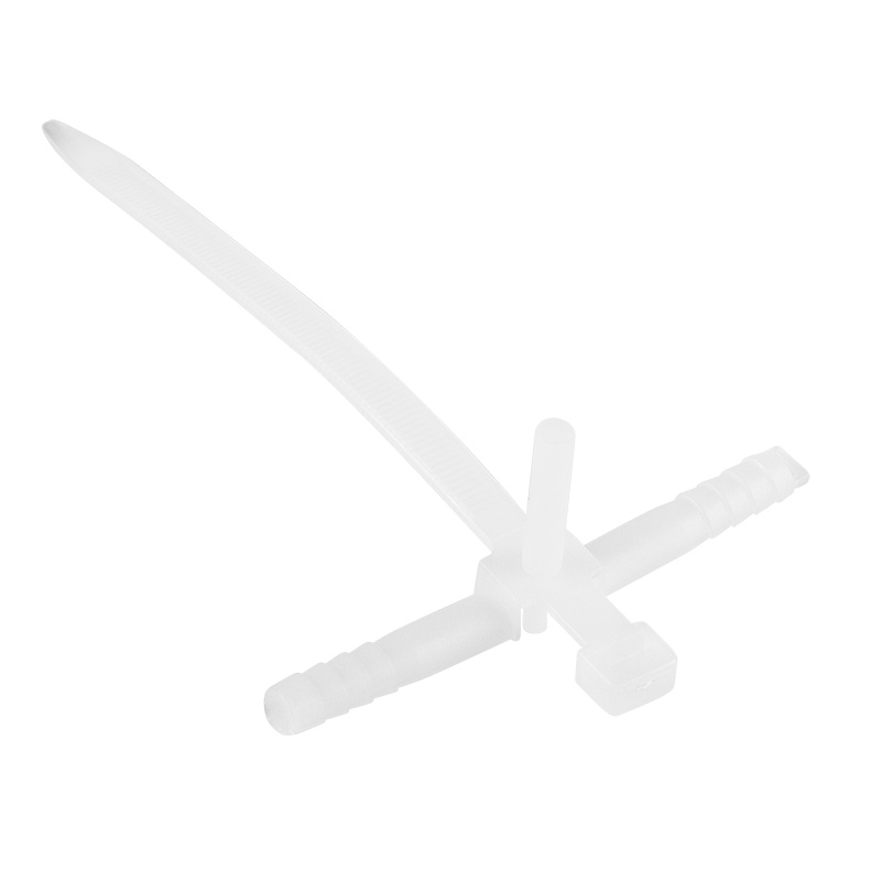 Хомуты нейлон с дюбелем 7,0 х 150 мм  ø8,0 мм (набор 50 шт.), белые (1/30) "rexant" 07-0176