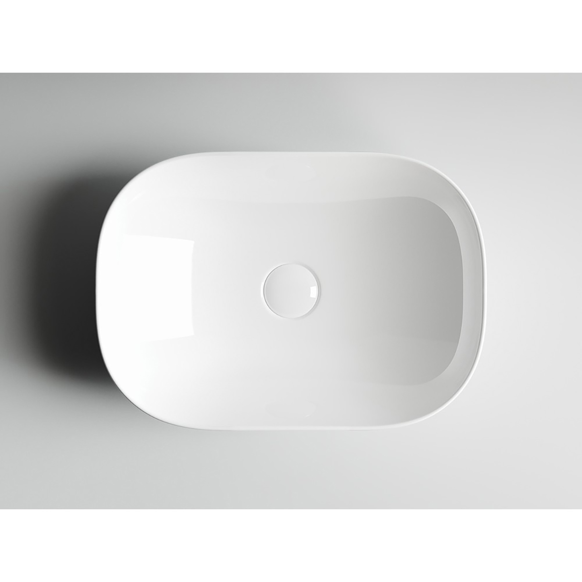 Раковина накладная "element" 455*325*135 мм прямоуг., белая "ceramica nova" cn6009