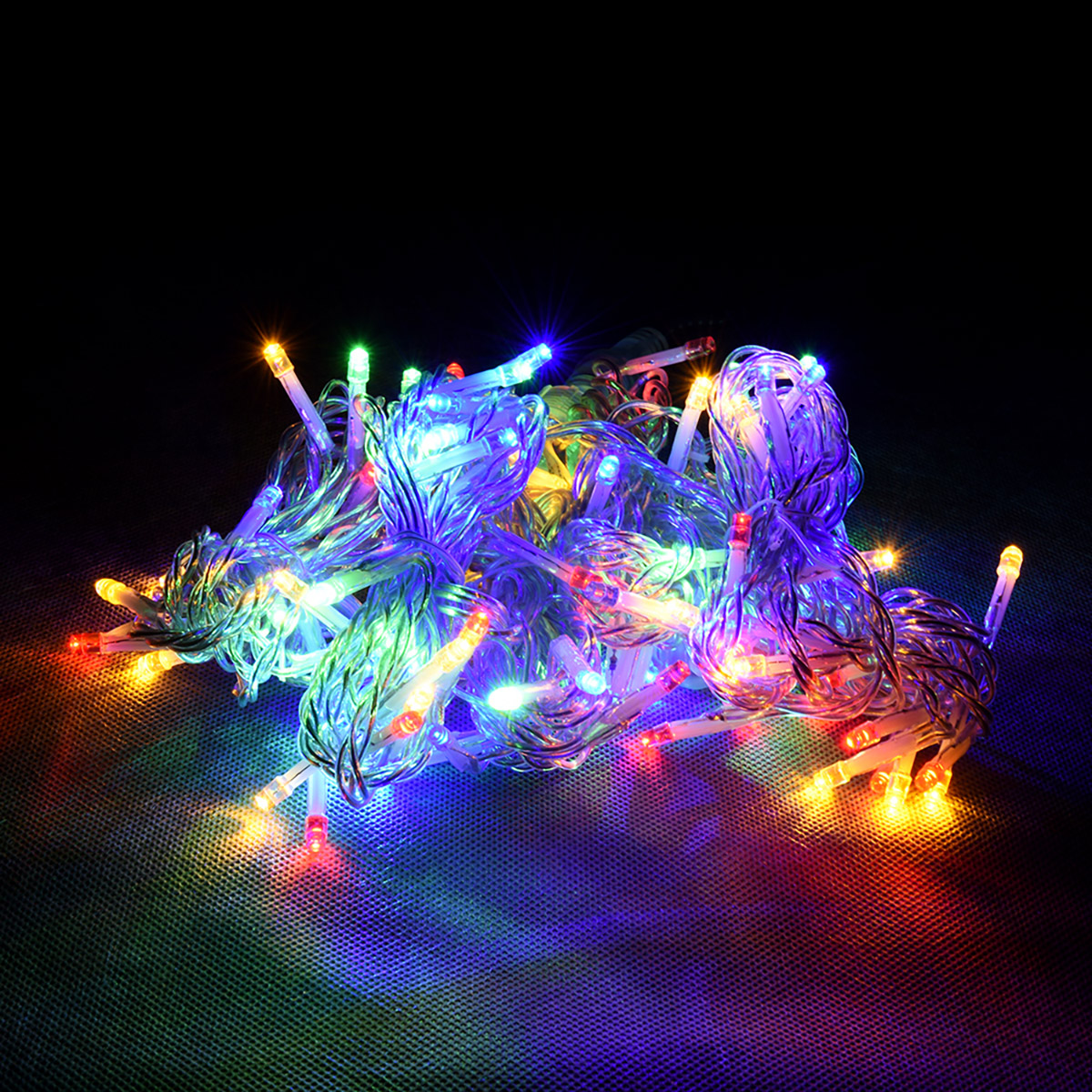 Электрогирлянда-конструктор "занавес" 1*2 м, 96 разноцв. ламп, 6 нитей  (1/4) "vegas"