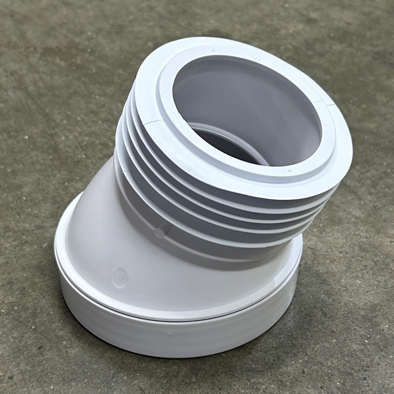 Труба McALPINE фановая L=140 мм под углом 22 с манжетой, вход 97-107 мм, выход внутрь 110 мм