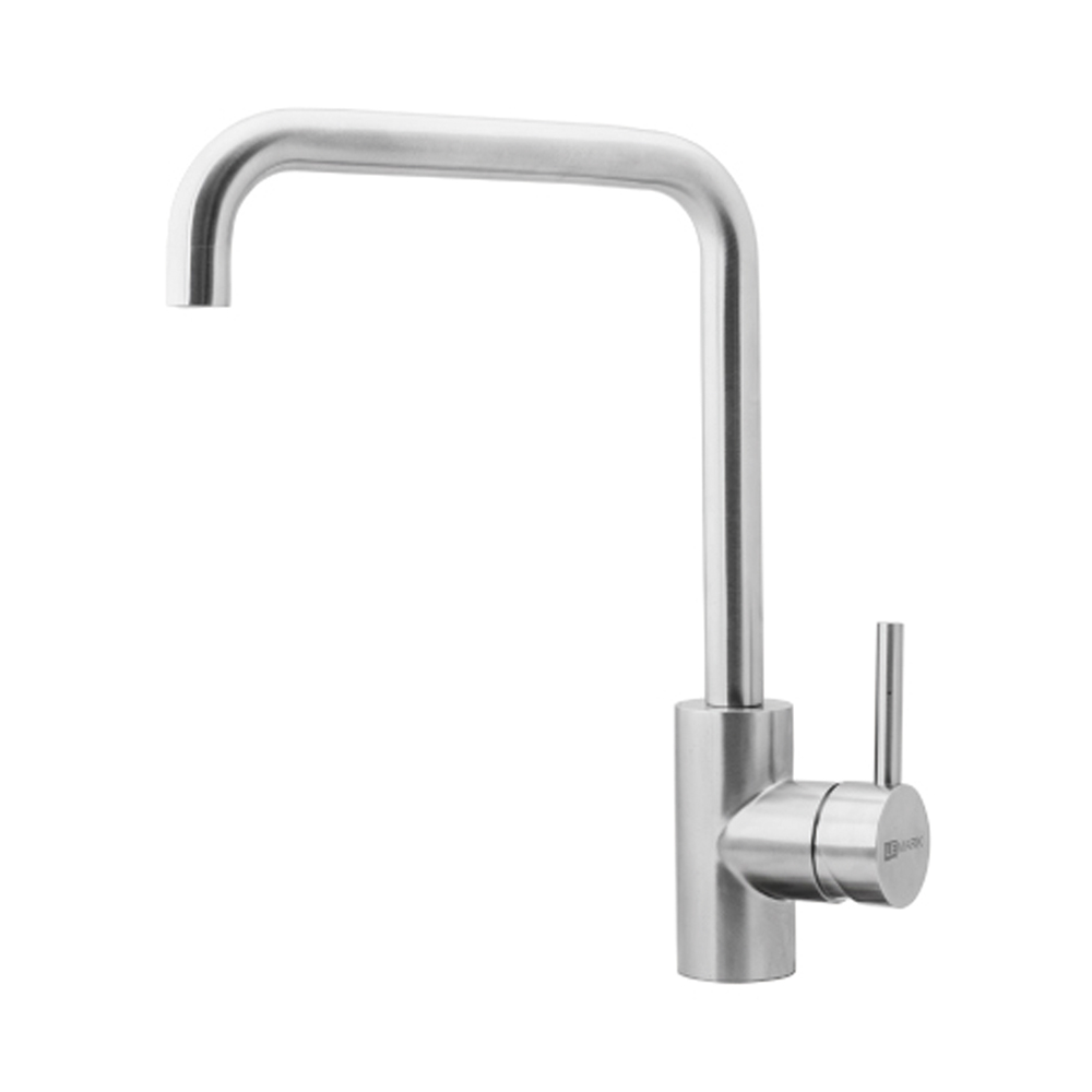 Смеситель для кухни "expert"  lm5077s  высокий поворотн. излив (нерж.сталь) (1/10) "lemark"