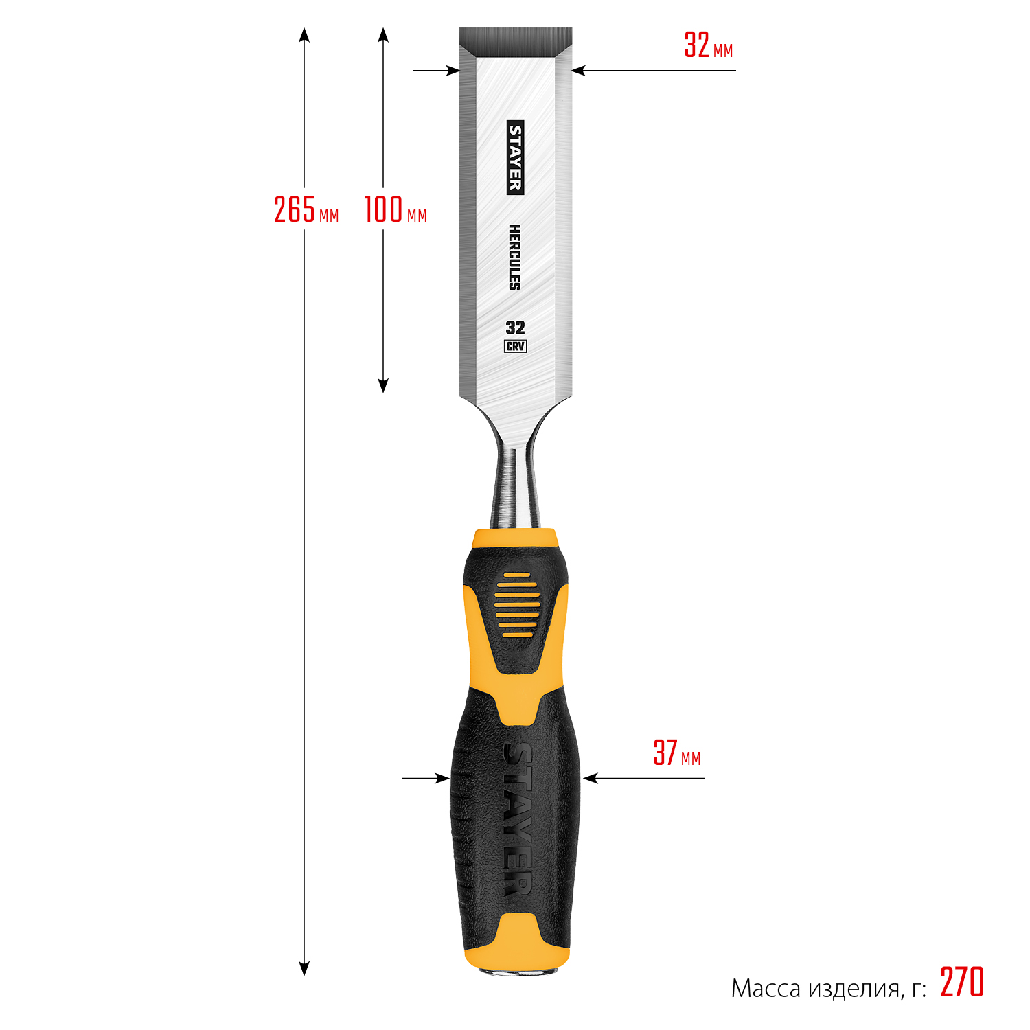 STAYER Hercules, 32 мм, стамеска-долото, Professional (18205-32)