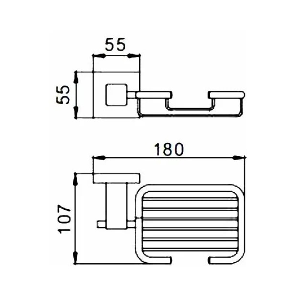 Мыльница с держателем f30302-1 (нерж.сталь), сатин (1/20) "frap"