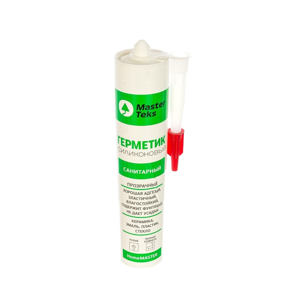 Герметик "domofoam" силикон. санитар. прозрачн. 260 мл (1/12)