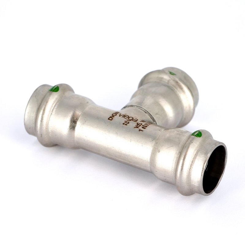 Тройник пресс 22 нержавеющая сталь Sanpress Inox VIEGA