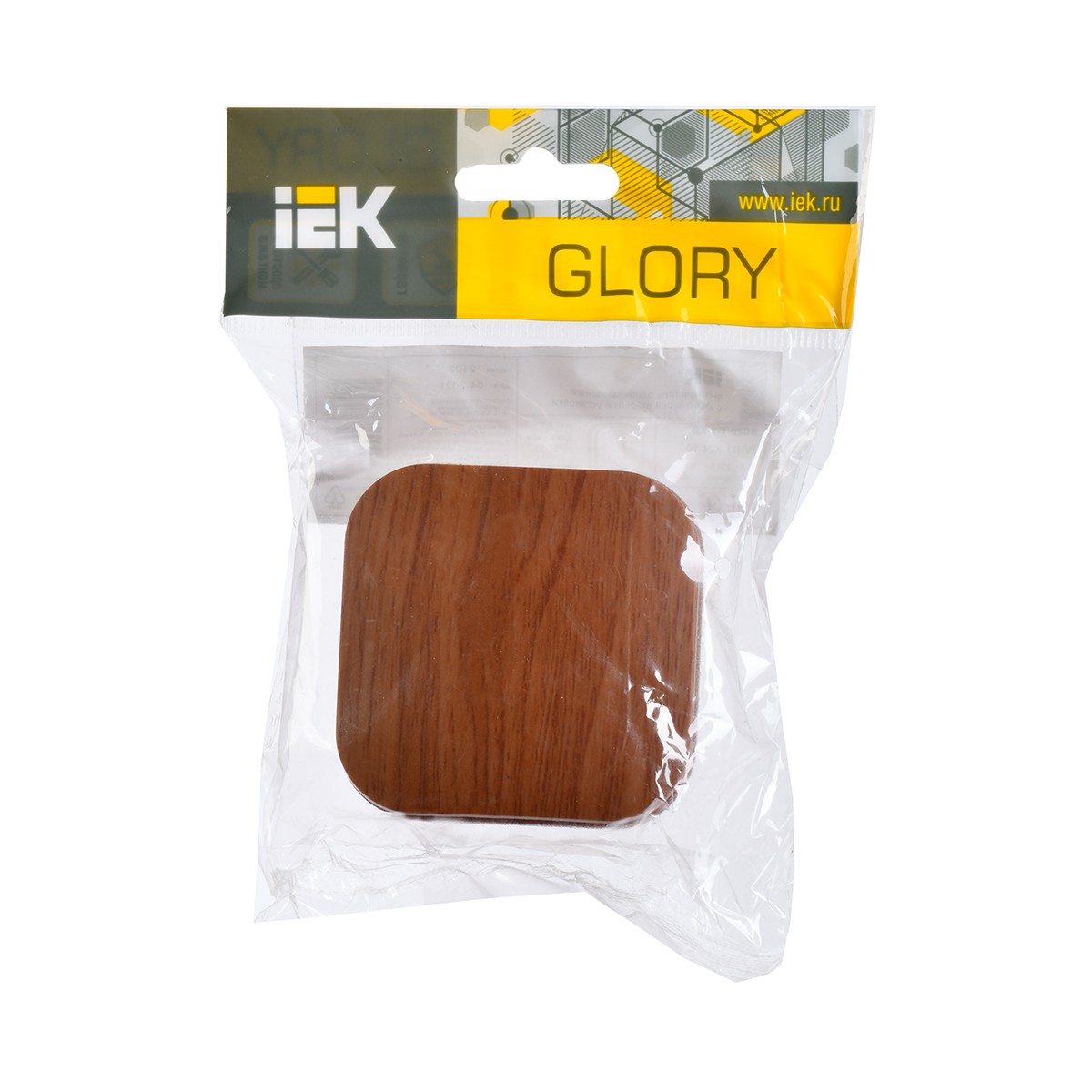 Выключатель открыт. уст. "glory" 1-кл. вс20-1-0-хд, 10а, дуб (1/36/432) "iek"