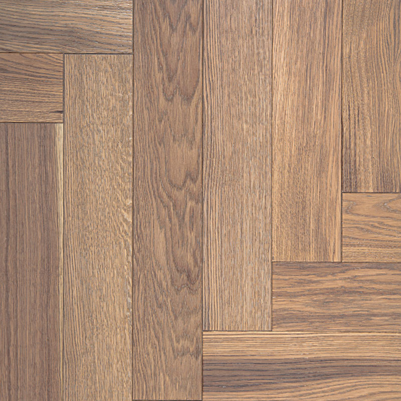 CROWNWOOD Лофт Английская елка 90° 2-х слойная (шип-паз) Арт.: 100403, Дуб Натур, Лак 600 x 100 x 14мм