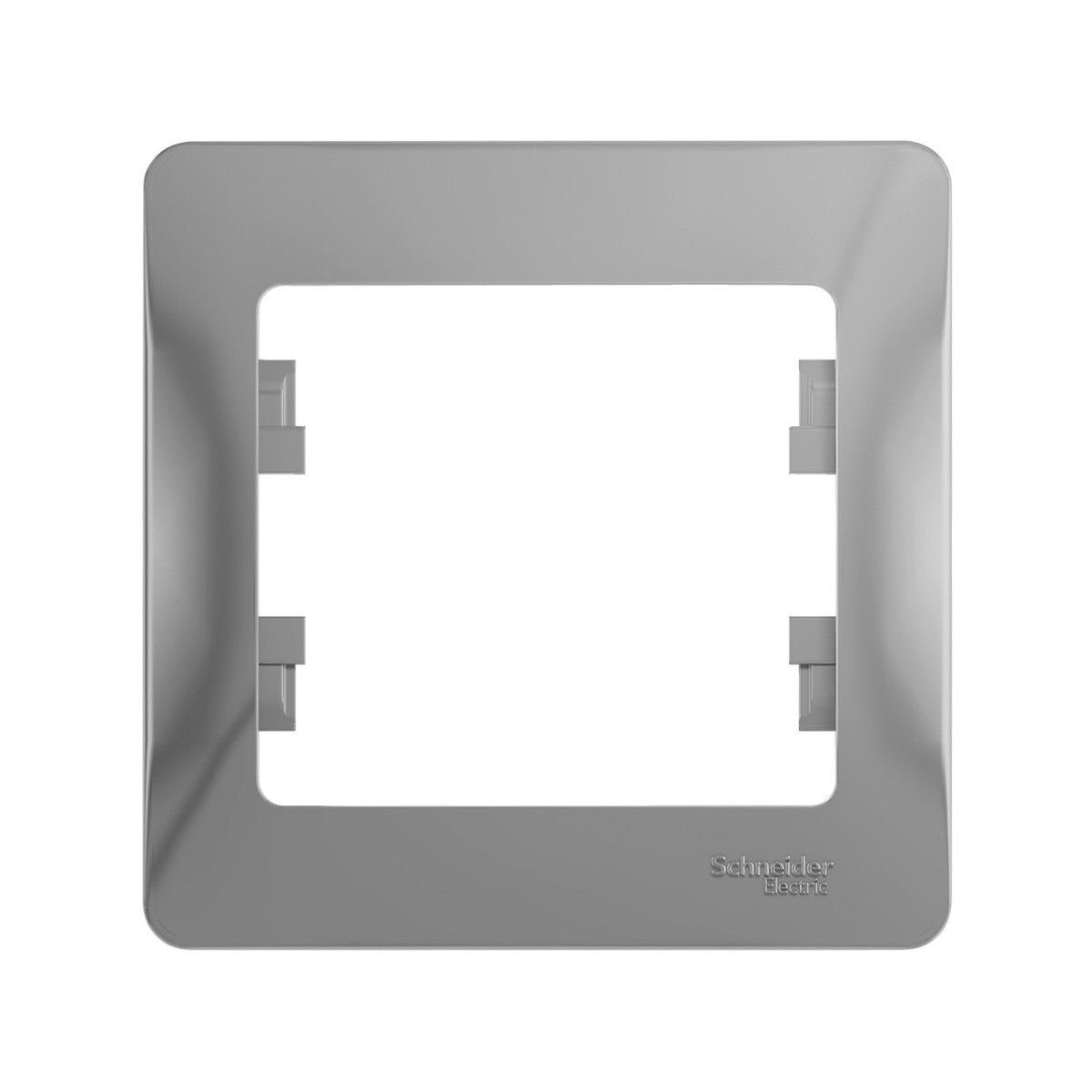 Рамка "glossa" 1 местн. универс., алюминий (1/45/270) "schneider"