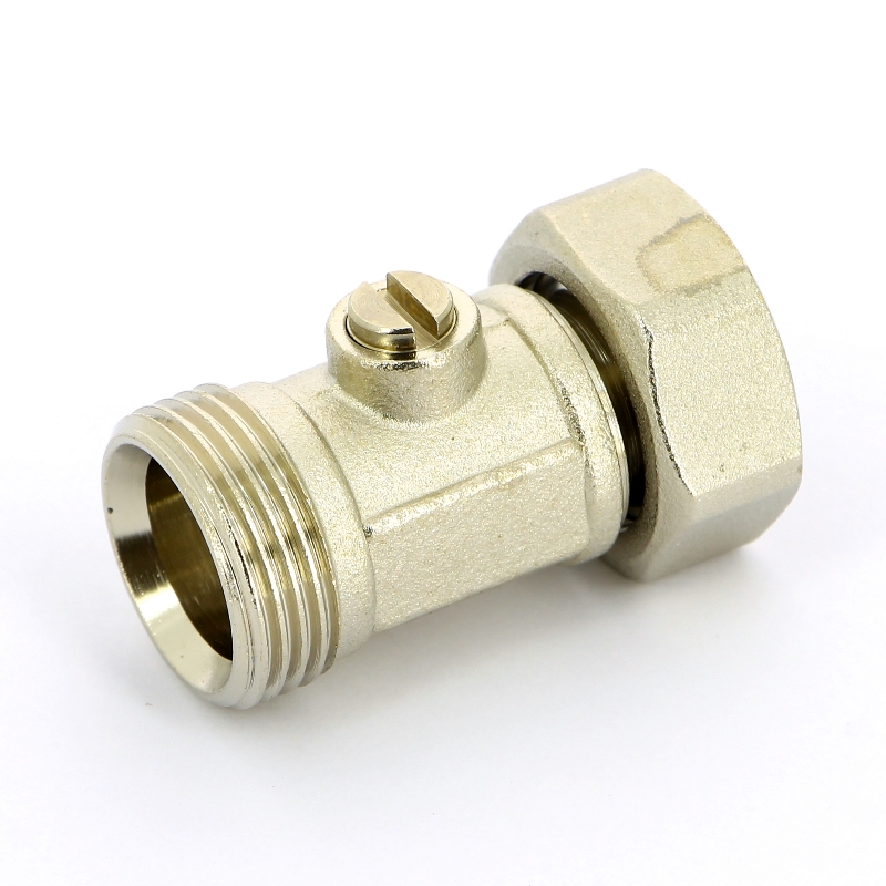 Узел прямой ВН 3/4" ЕК х 3/4" ЕК одинарный радиаторный со встроенным краном UNI-FITT