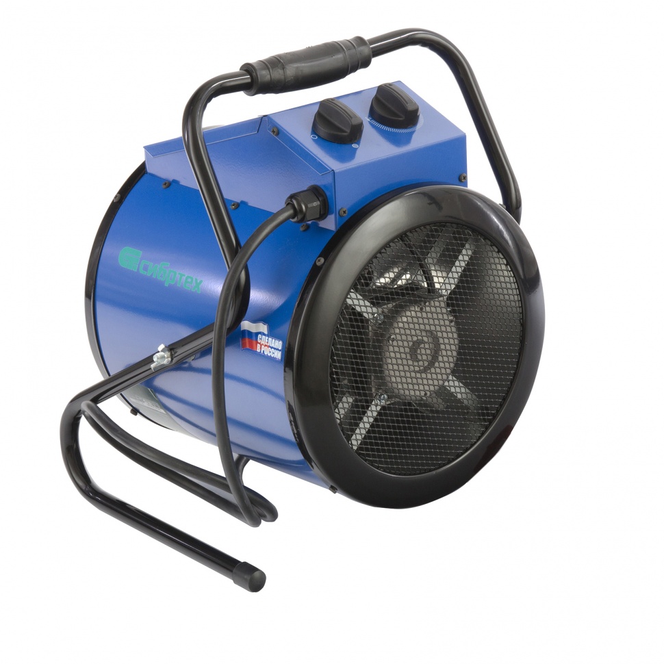 Тепловая пушка ТВ-9 (тепловентилятор) 380 В, 3 режима, вентилятор, 4500-9000 Вт Сибртех (96435)