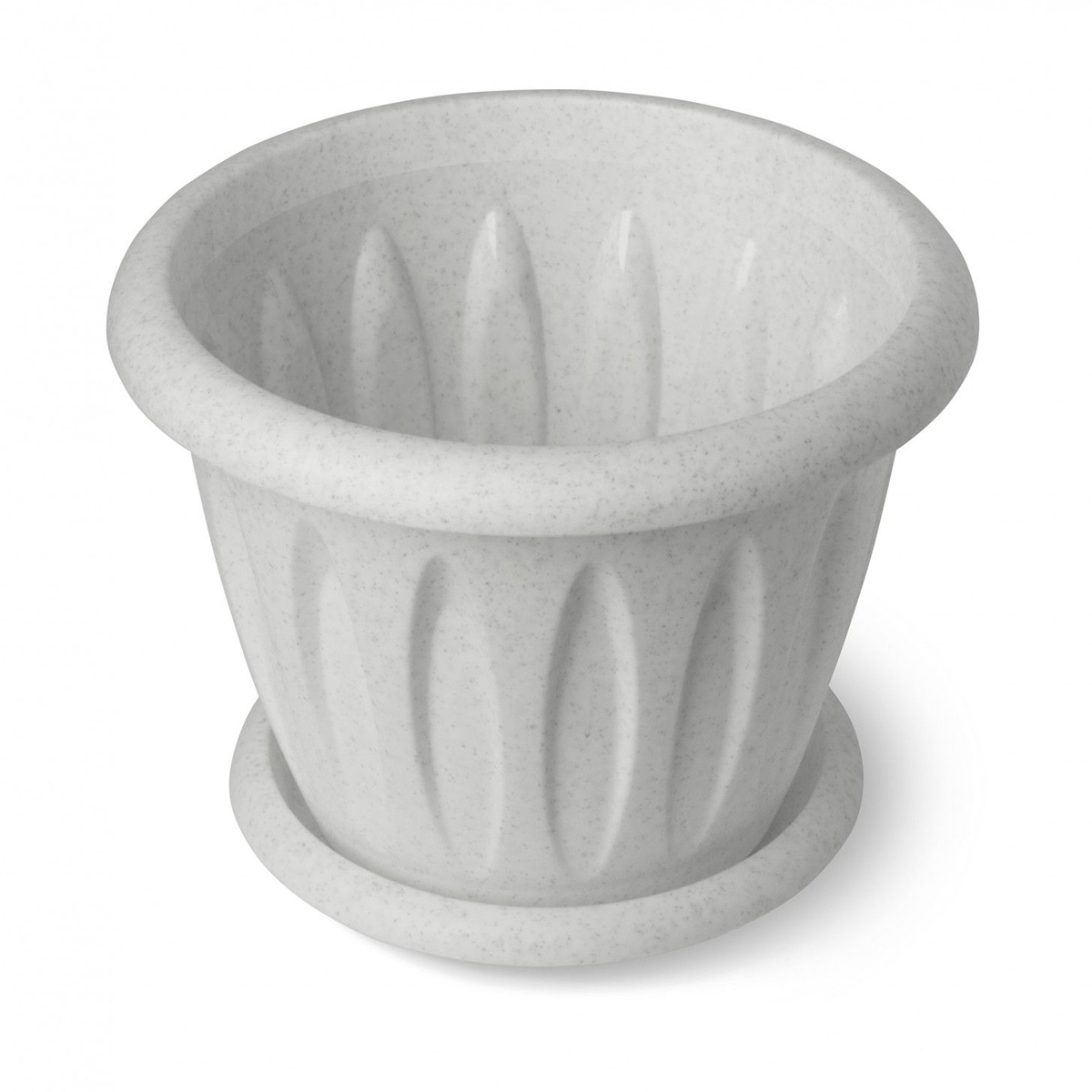 Горшок для цветов "фелиция" 6,4 л  d 270 мм с поддоном (мраморный) (1/8) "мартика" с105м