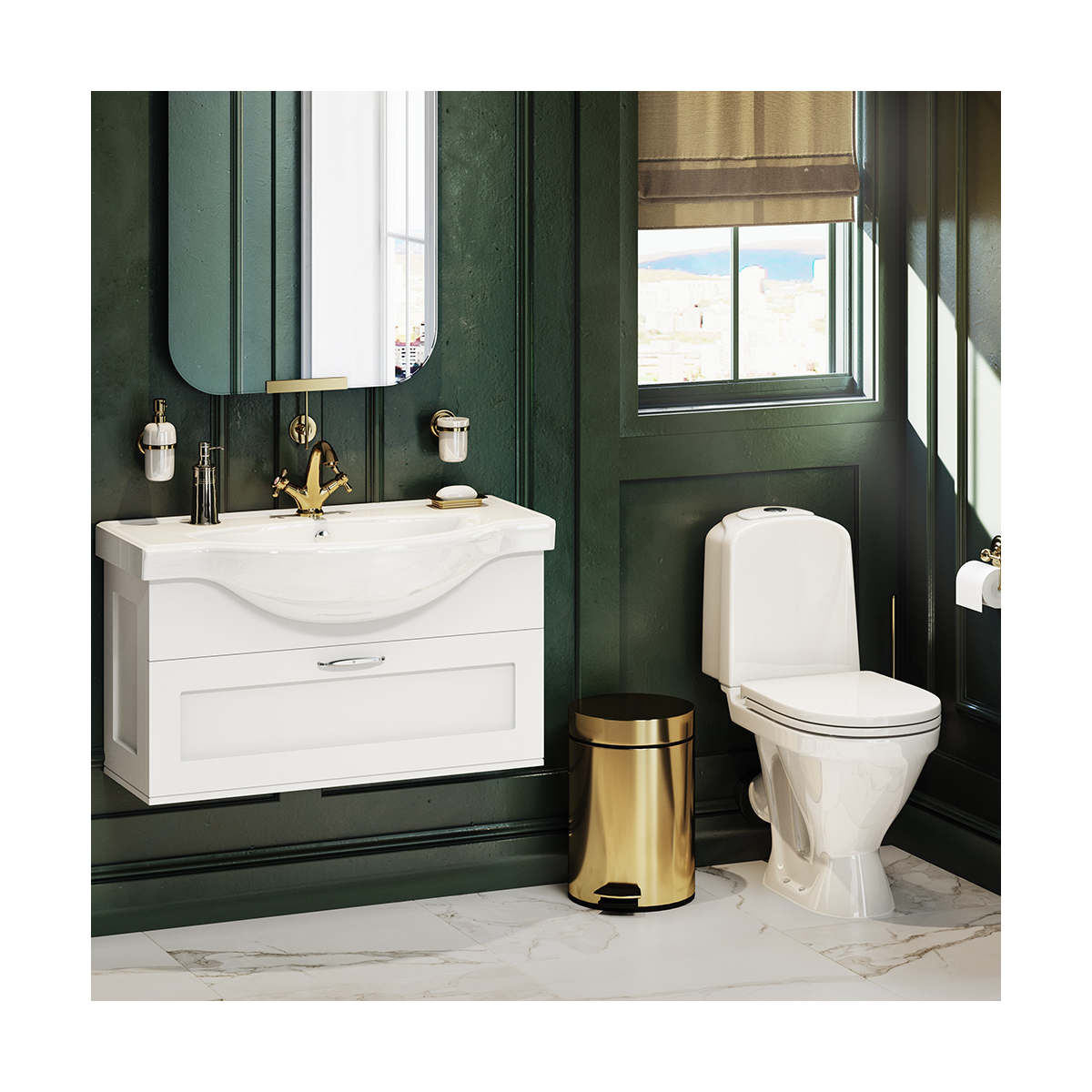 Унитаз напольный "classic" белый "sanita luxe"  wc.cc/classic/2-dm/wht.g/s1