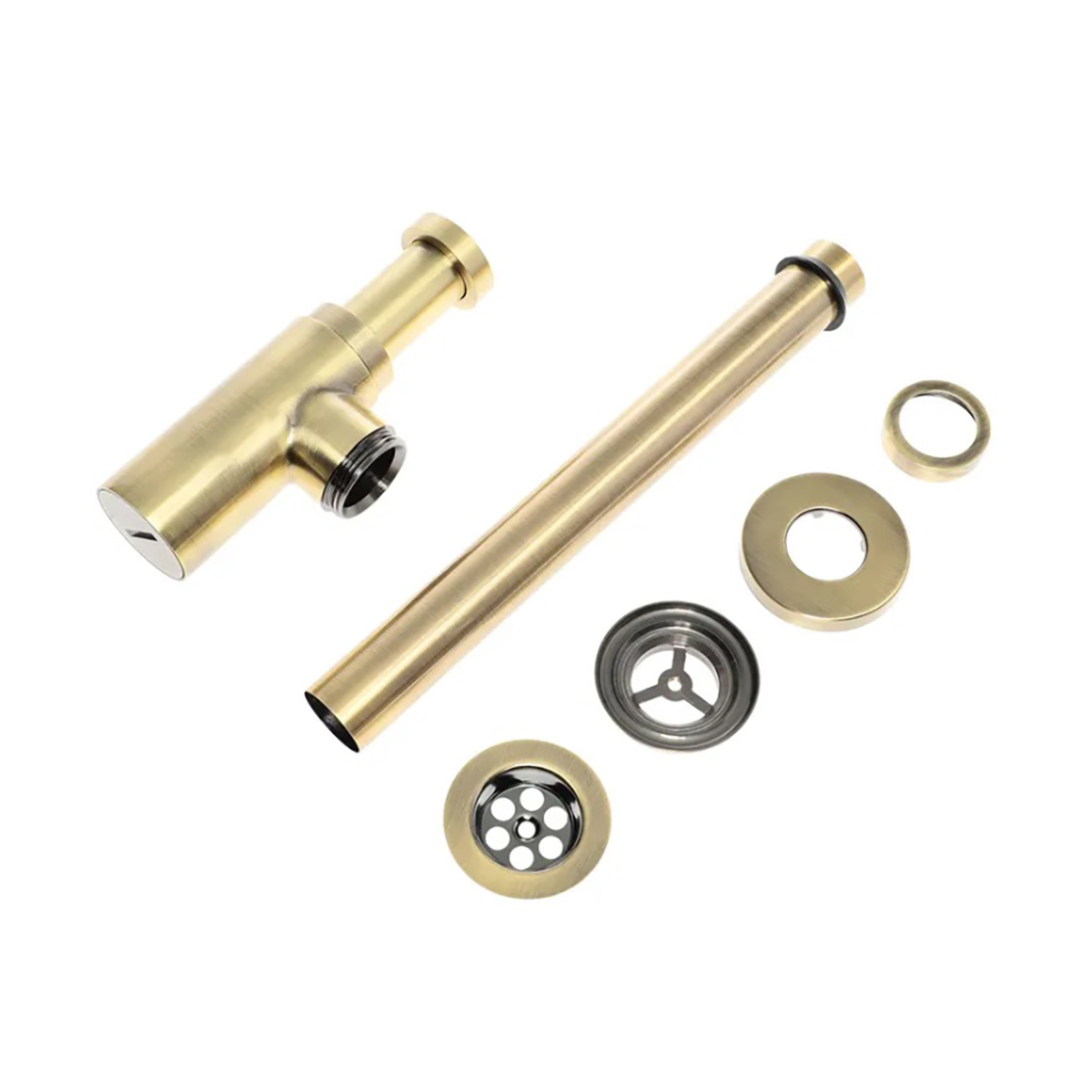 Сифон "lineis" с выпуском 1 1/4" х 32 мм латунный (бронза) (1/15) "wirquin"