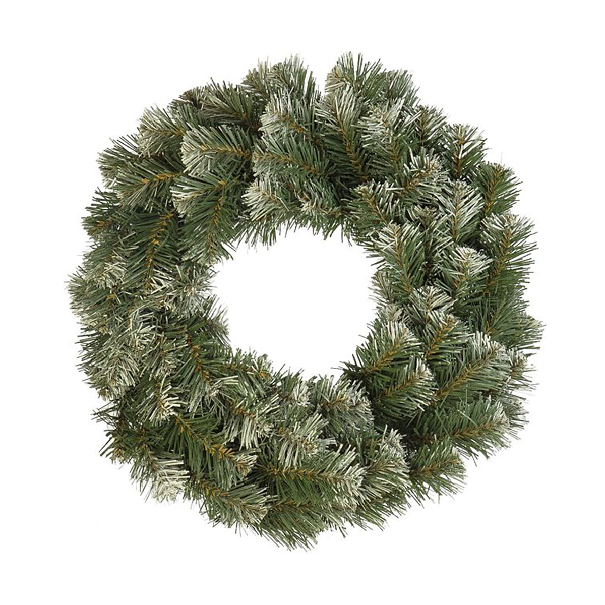 Венок рождественский "праздничный" заснеженный d-40 см, 90 веток (зеленый) "елкиторг" 2827302