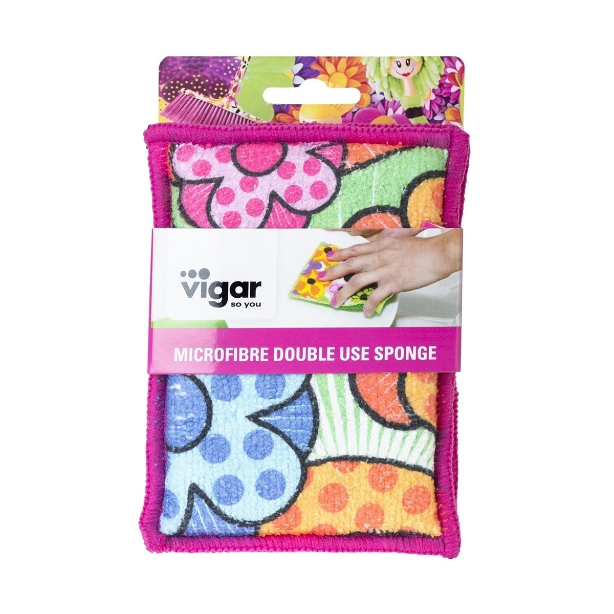 Губки для посуды "ladybug" 2 шт. (1/12) "vigar" 3950