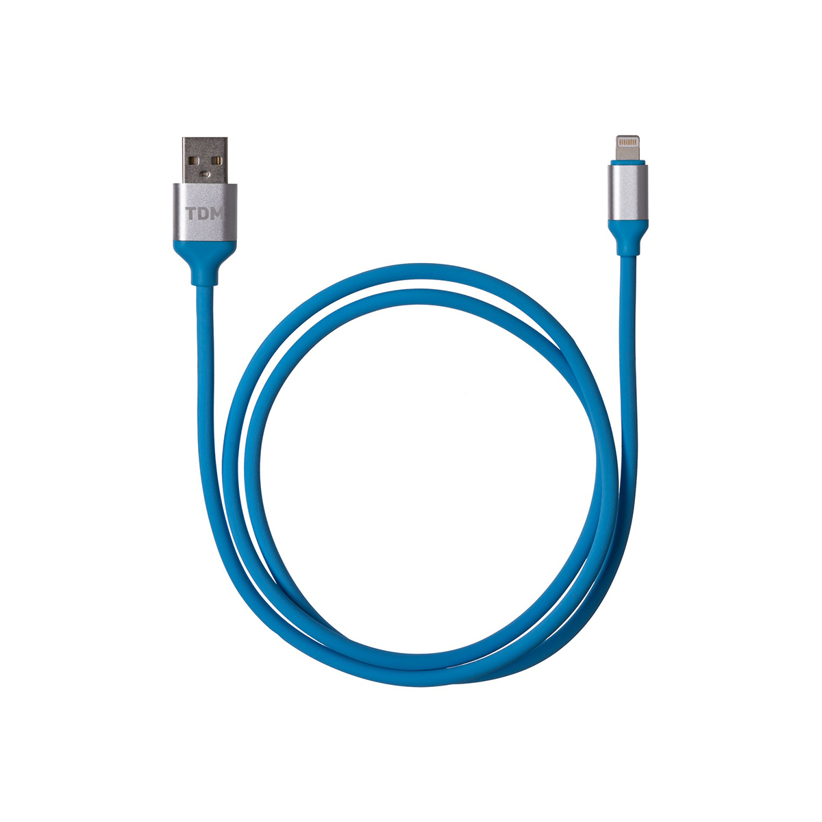Кабель дк-18 usb-lightning 1 м в силиконовой оплетке (голубой) (1/200) tdm sq1810-0318