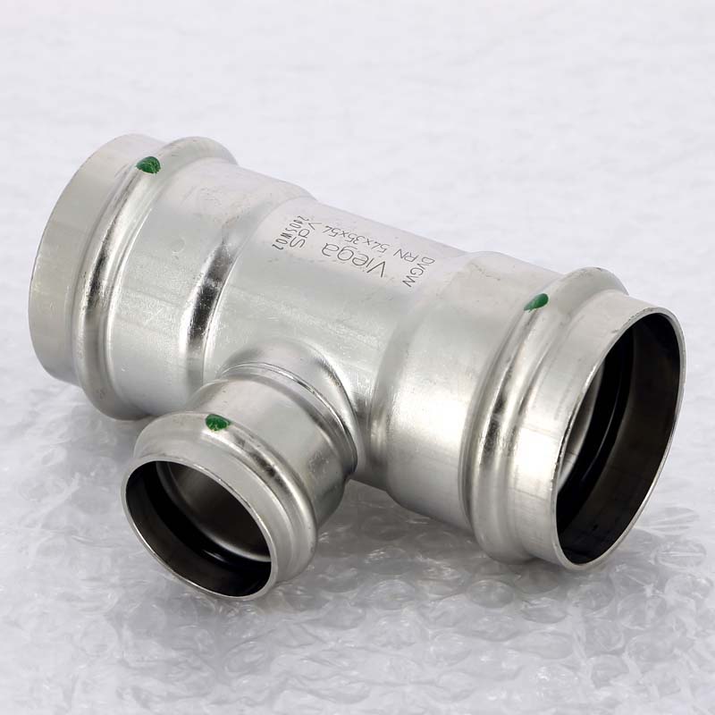 Тройник пресс 64x22x64 нержавеющая сталь Sanpress Inox VIEGA