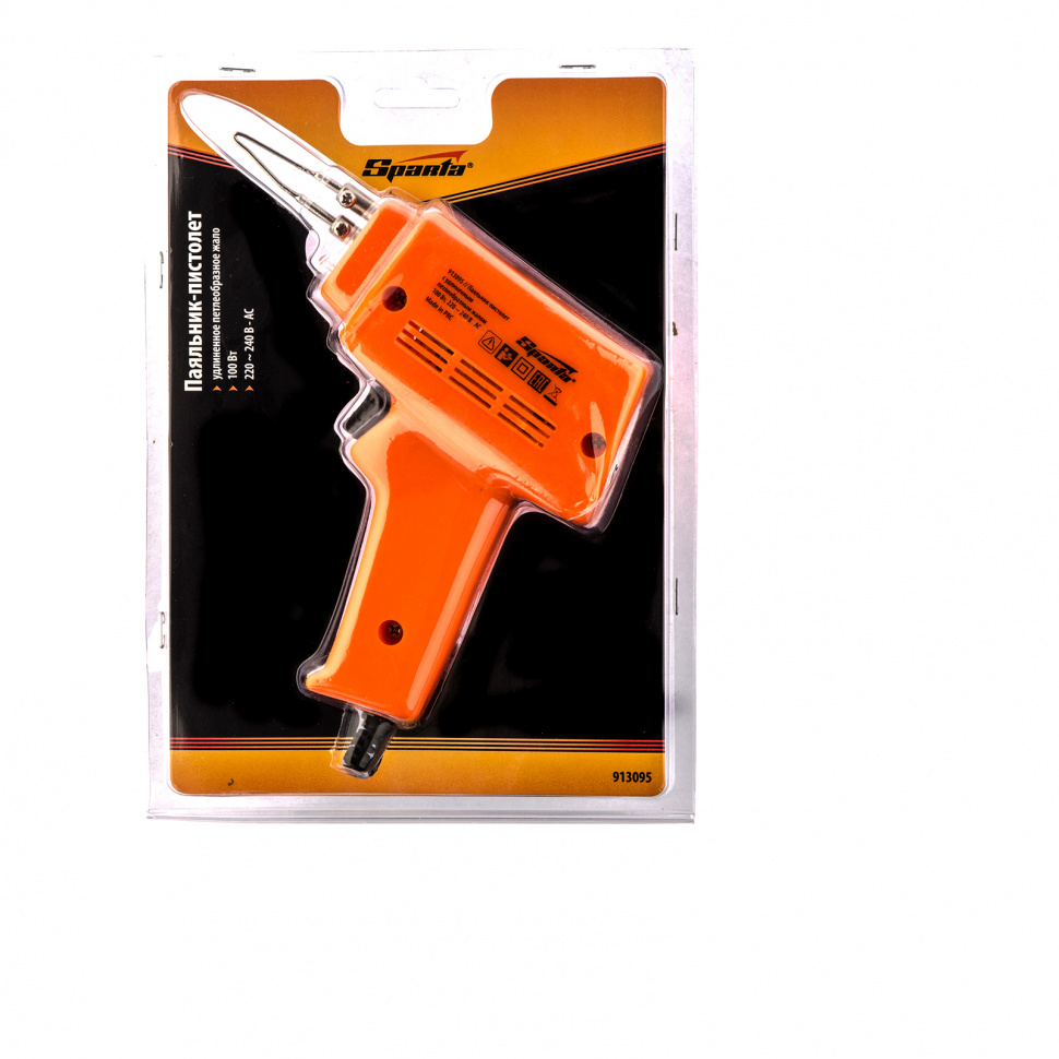 Паяльник с удлиненным петлеобразным жалом, 100 Вт, 220 В Sparta (913095)