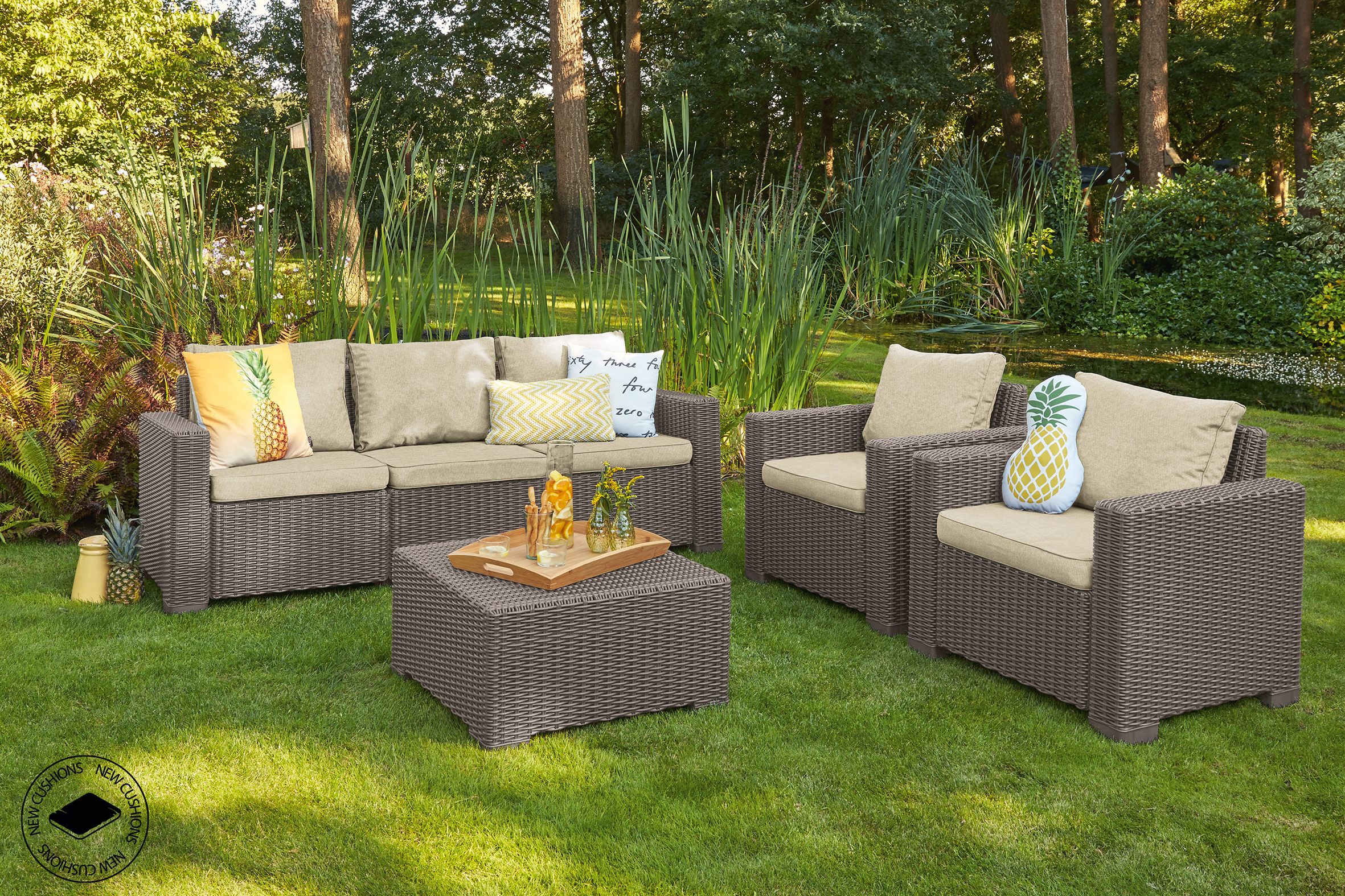 Диван Калифорния 3-х местный (California 2 Sofa), капучино