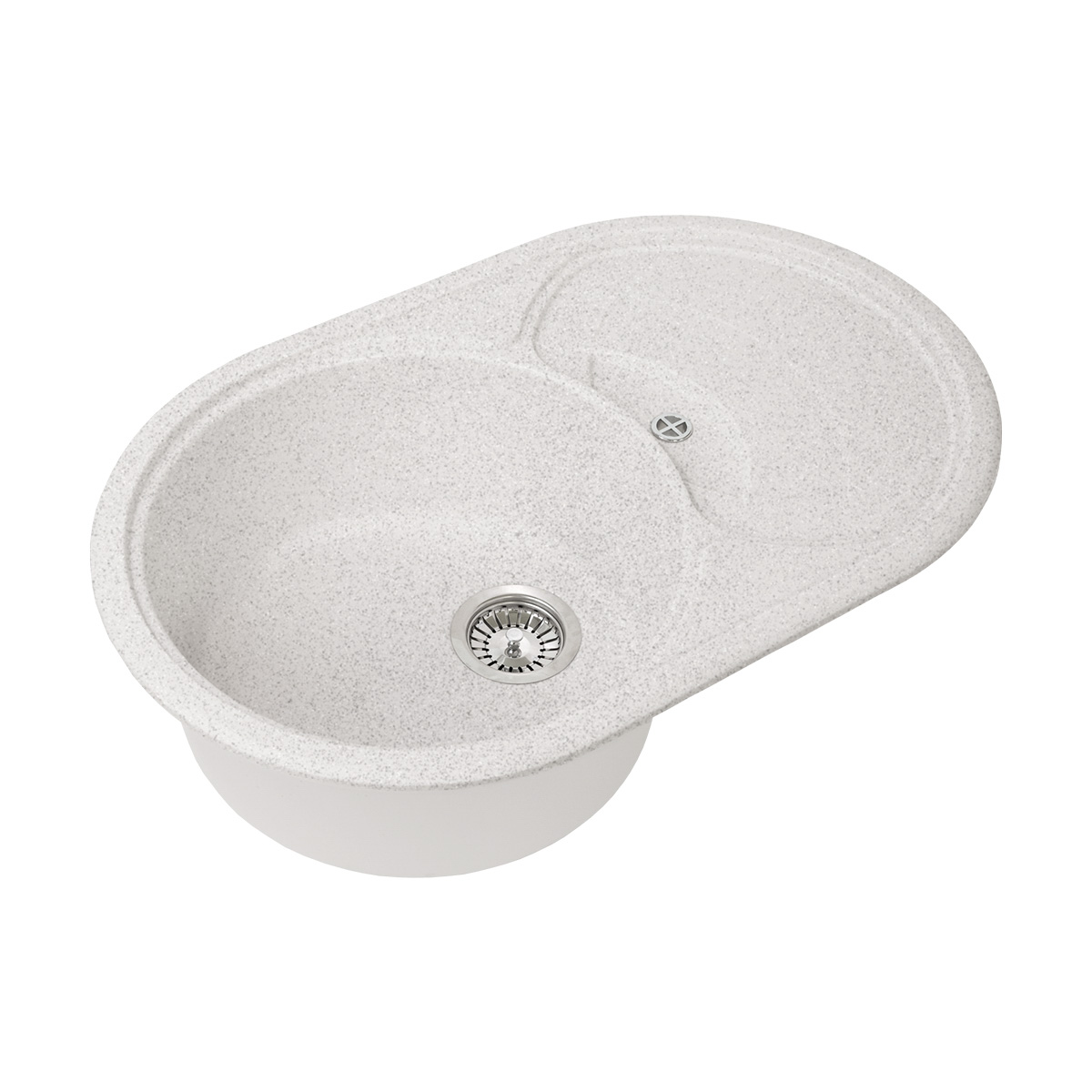 Мойка для кухни врезная искуств. камень gs-18s-310 с крылом 720*490 мм серая "granstones"