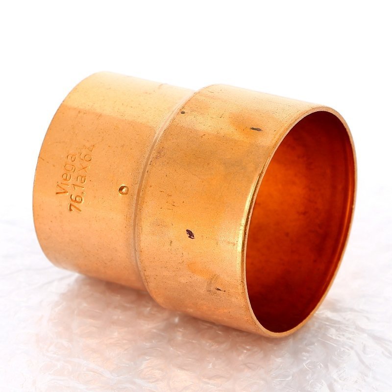 Муфта переходная двухраструбная 76 х 64 мм VIEGA пайка медная