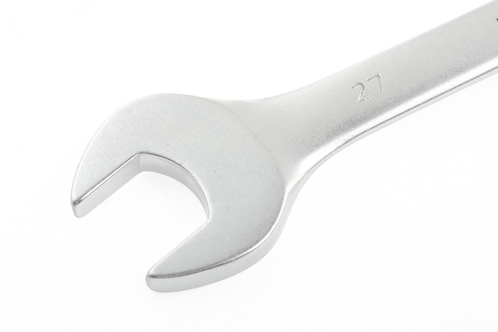Ключ комбинированный, 27 мм, CrV, матовый хром Stels (15218)