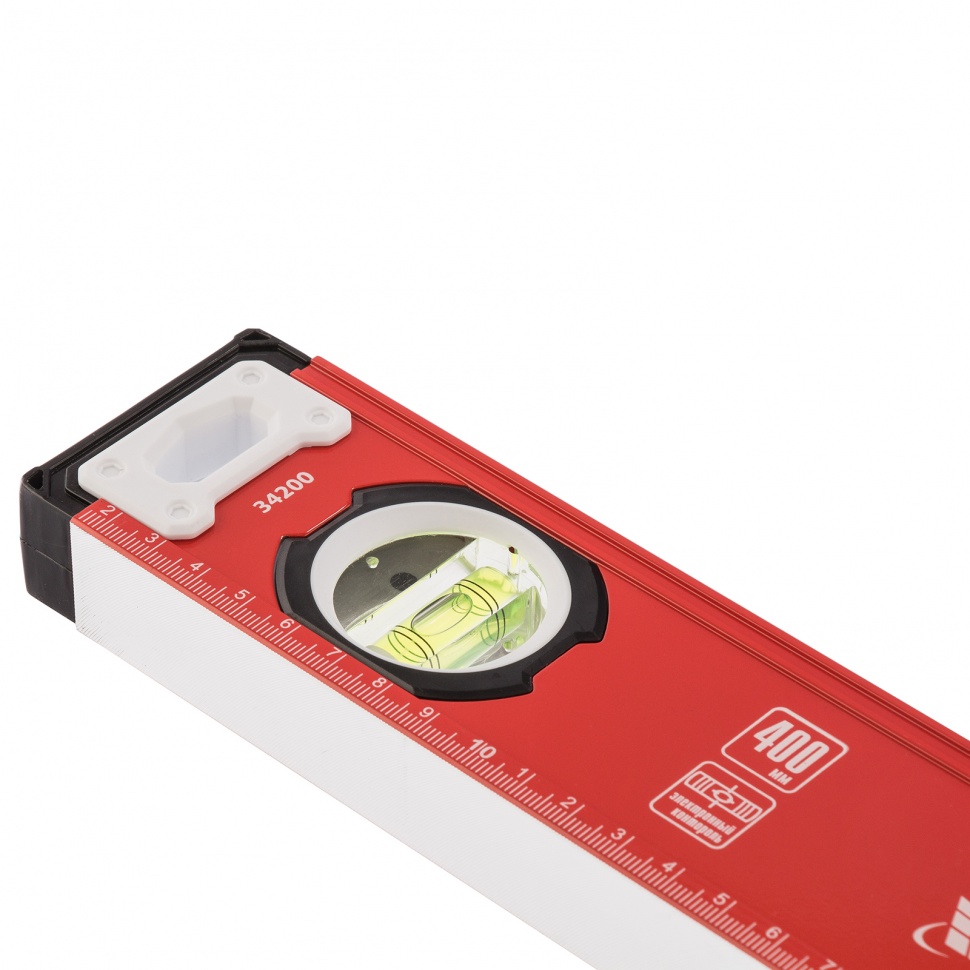 Уровень алюминиевый, фрезерованный, 3 глазка, 400 мм Matrix (34200)