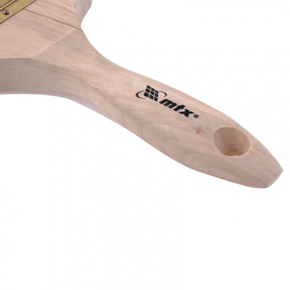 Кисть плоская Golden 4", искусственная щетина, деревянная ручка MTX (83228)