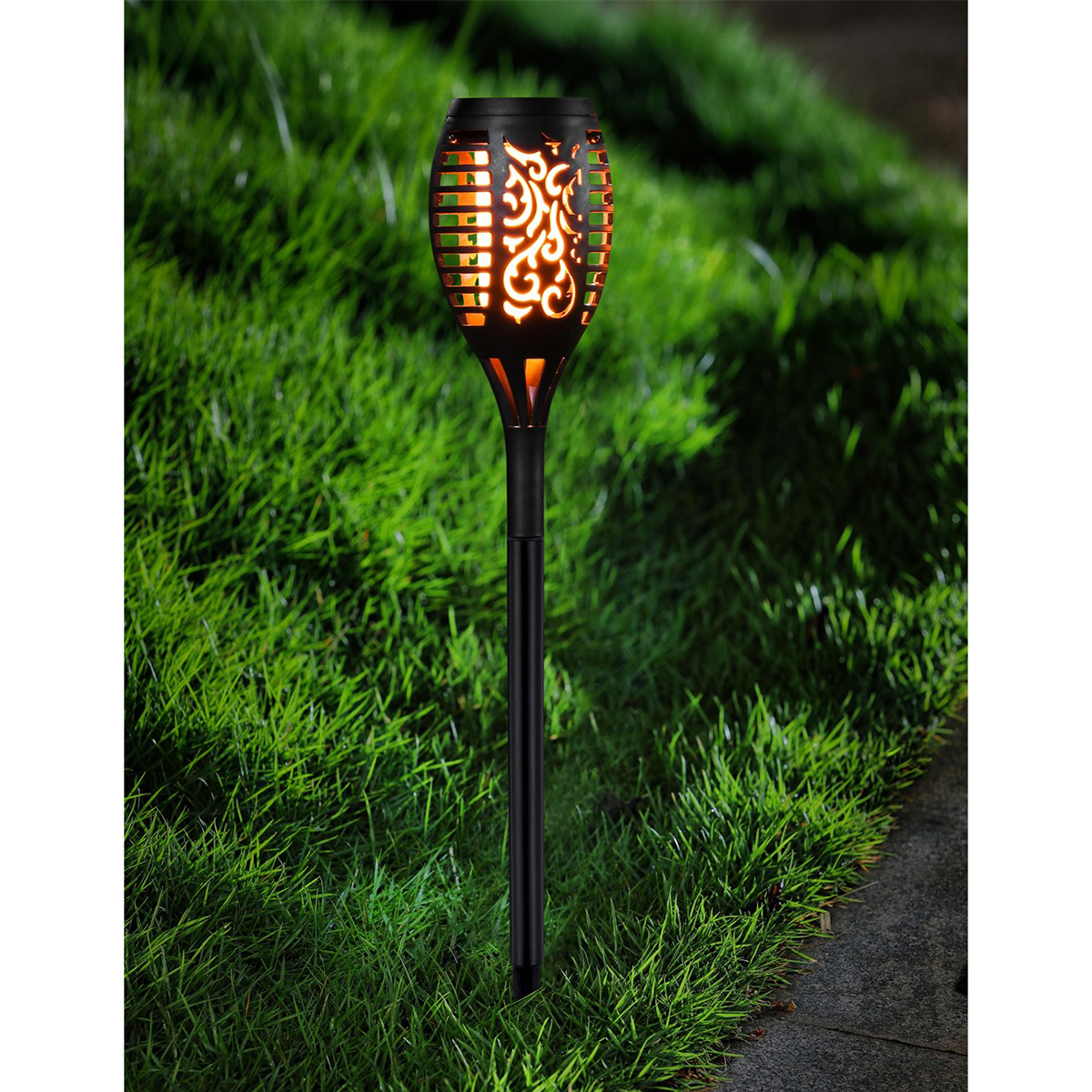 Светильник садовый светодиод. "маори пламя" 36 led солнеч. батарея (1/12) "старт"