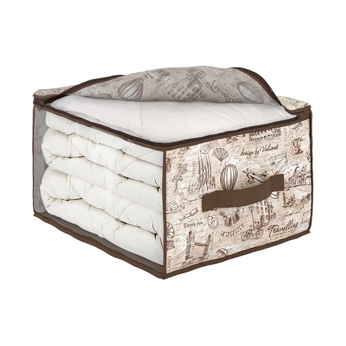 Кофр для хранения "travelling" 35*30*20 см с застёжкой-молнией (1/24) "valiant" tc-cb-s