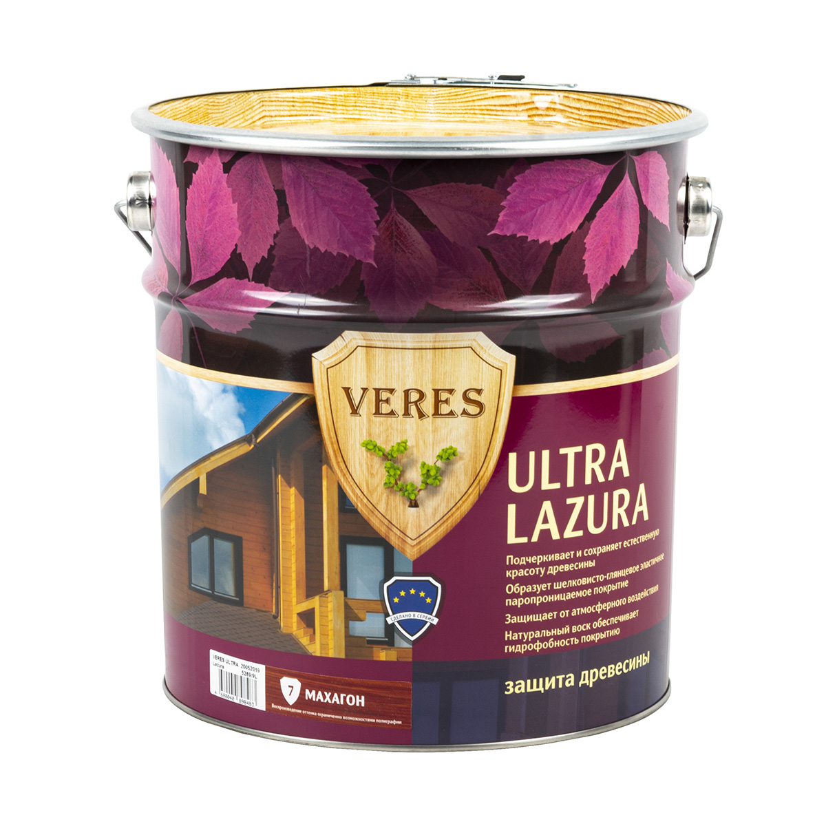 Верес ультра лазура № 7 махагон  9 л (1) "veres"
