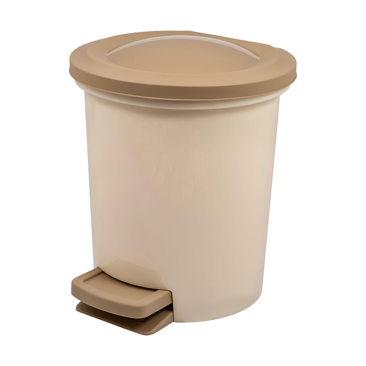 Контейнер для мусора 6 л "vogue" с педалью (кофейный) (1/2) "spin&clean" sv4046кф