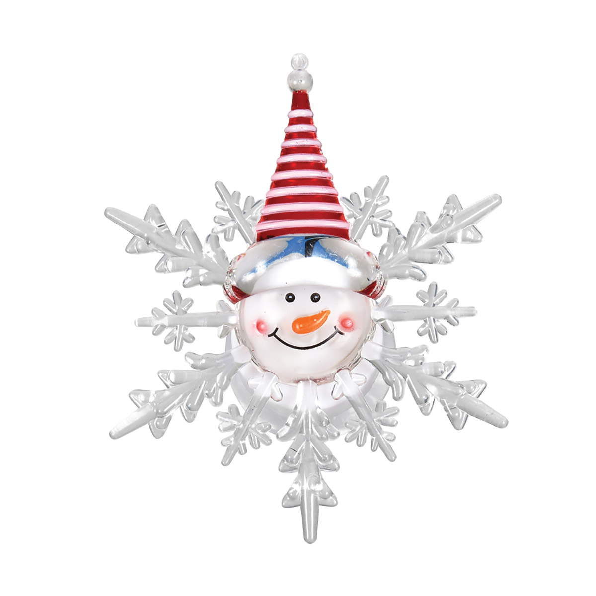 Фигурка "снеговик" светодиодная на присоске 10*12 см, с батарейкой (1/48) "vegas"