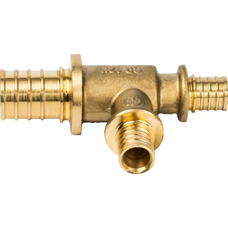 Тройник переходной 25 x 16 x 16 аксиальный для труб PE-X STOUT