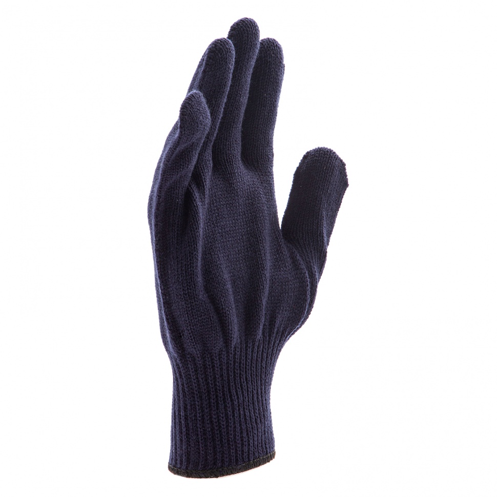 Перчатки трикотажные, акрил, синий, оверлок Сибртех (68655)