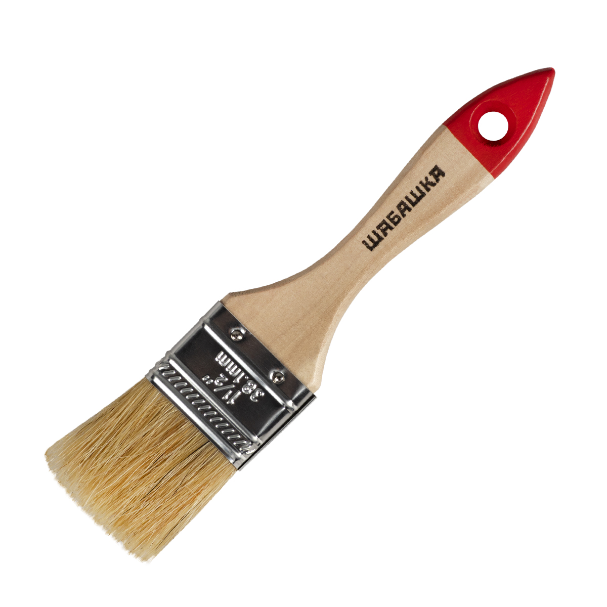 Кисть плоская "шабашка"  №1,5/38 мм (12/1200) дерев.ручка  108-3815