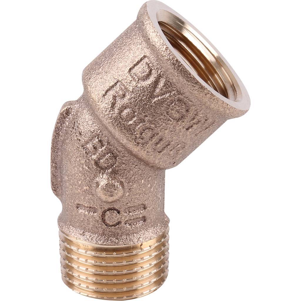 Угол резьбовой 45° ВН 1/2" бронза VIEGA (264208)