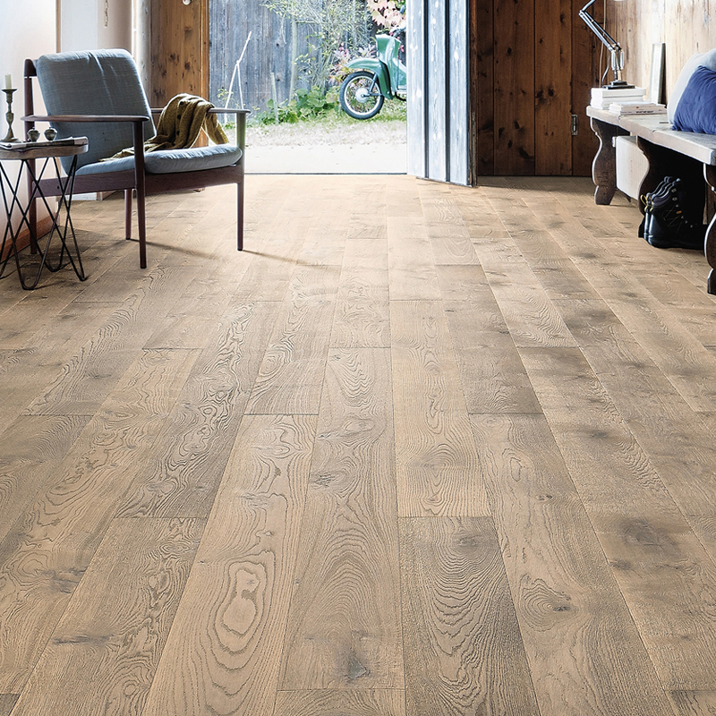 Паркетная доска Haro Series 4000 (5G) 530795 Дуб Табако Серый брашированный однополосный 4V2200 x 180 x 13.5мм