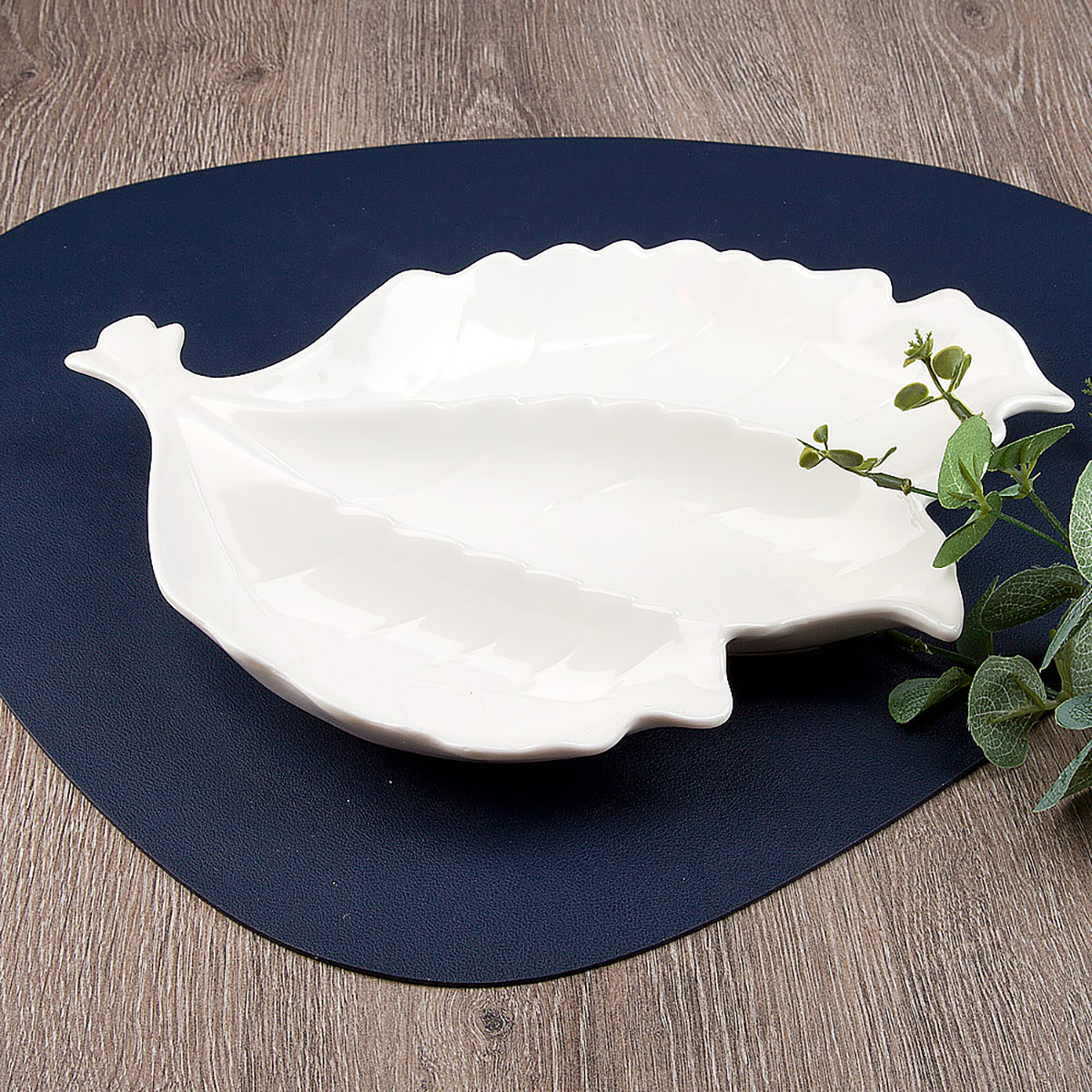 Блюдо сервировочное "маршмеллоу" 30*22*3,5 см, фарфор (6/24) "nouvelle home" 0530136