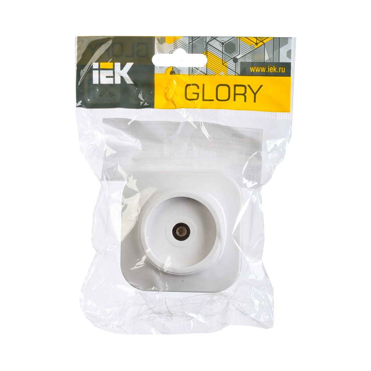 Розетка телевизионная открыт. уст. "glory" ртв20-хб, белый (1/30/360) "iek"