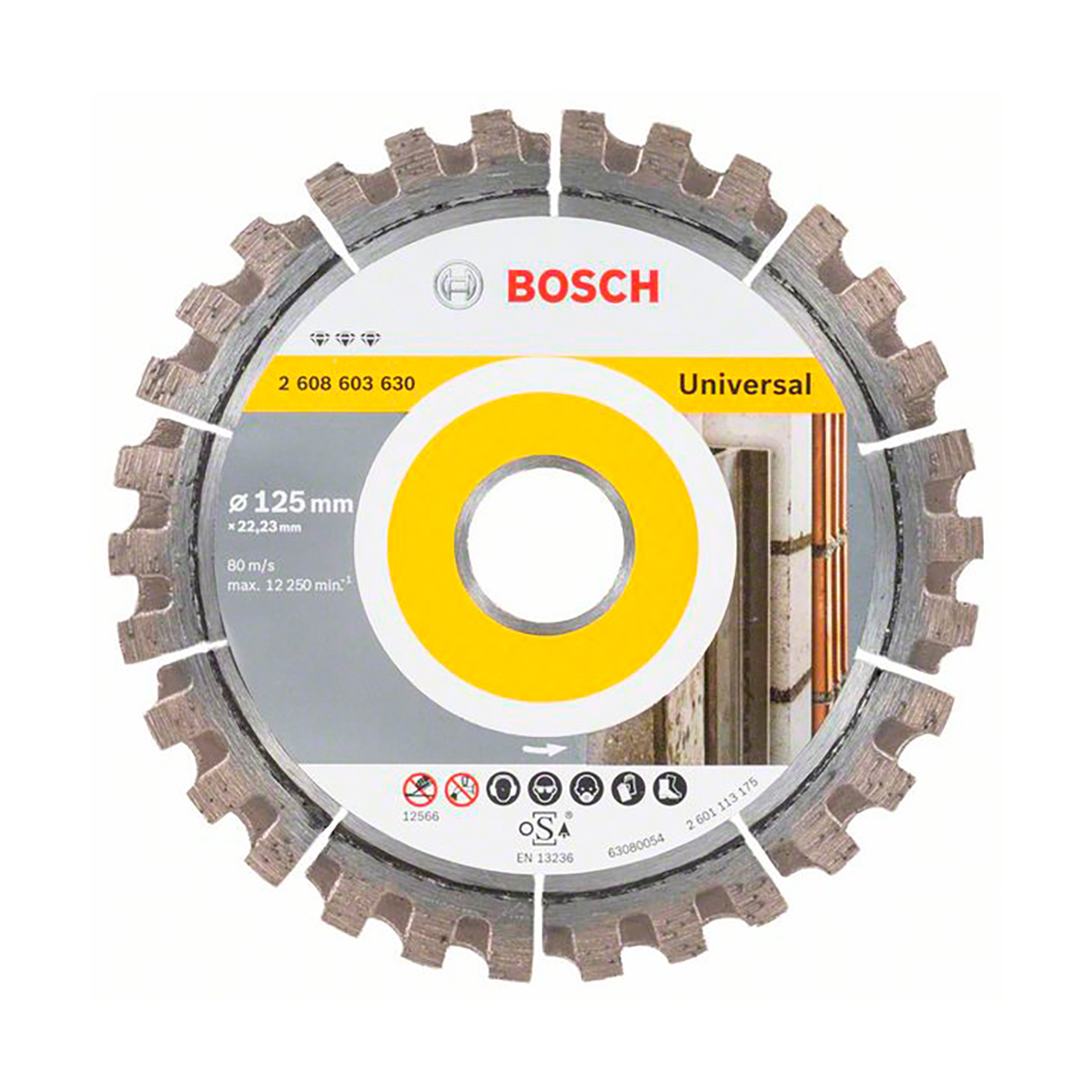 Круг отрезной алмазный универс. 125 х 2,2 х 22,2 мм (1) "bosch" 2608603630