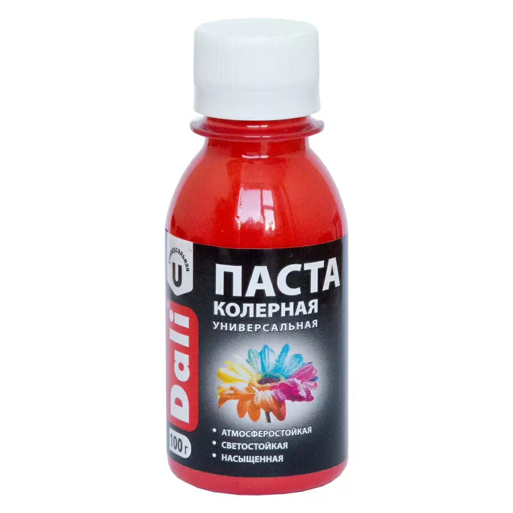 Dali Паста колерная универсальная атмосферостойкая светостойкая, красный (0,1кг)